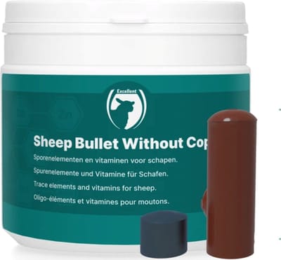 Excellent Sheep Bullet Minerals - Bevordert de vruchtbaarheid en vitaliteit van lammeren - 10 Stuks
