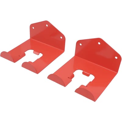 2 Ensembles Râtelier pour Tondeuse de Garage Acier Inoxydable Épais Forte Capacité de Charge Support pour Outils de Jardin Motorisés red
