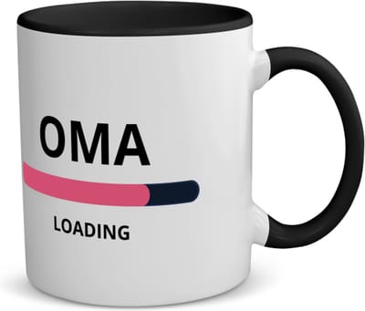 Akyol - oma loading koffiemok - theemok - zwart - Oma - ochtendkoffie laden - verjaardagscadeau - verjaardag - cadeau - cadeautje voor oma - oma artikelen - kado - geschenk - gift - 350 ML inhoud