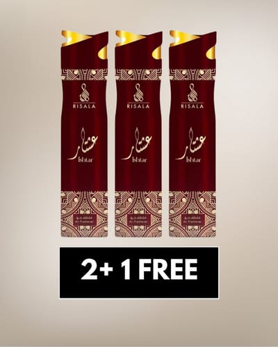 Air Freshener Ishtar by Risala – 300ml x3 – Long Lasting Arabic Oriental Room Spray from Dubai – Floral, Amber, Woody & Musk Fragrance