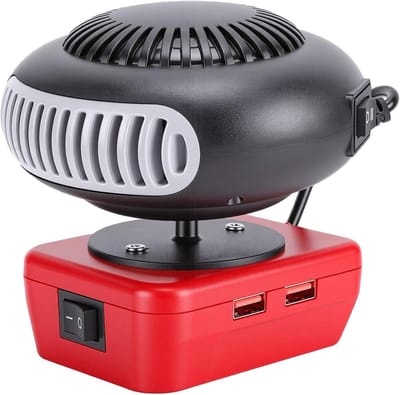 Draagbare Kachel - Accu Verwarmer - Werkplaats Verwarmen - 360 Graden Draaibaar - 200W - Zwart