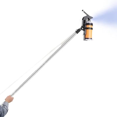 Verlengstok voor spuitwerk - Telescoopstang houder - Moeilijk bereikbaar spuiten - Verstelbare hoekinstelling - Tot 2.40 meter - Grijs