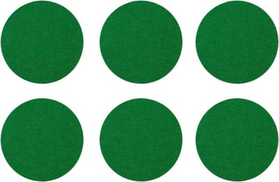 Airhockey Vilten Pads - Hamer Vilt - Tafelspel Onderhoud - Zelfklevend Systeem - 6 Stuks 59mm - Groen