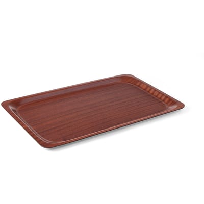 Plateau en bois antidérapant acajou 530x325mm GN11 Hendi 507216