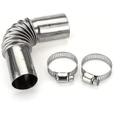 1 stuks 25 mm Elleboogpijp Lucht Diesel Standkachel Uitlaatpijp Connector Met Klemmen voor Webasto Dieselkachel