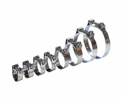 Vetus Rvs304 Zware D-slangklem Zilver 43-47 mm