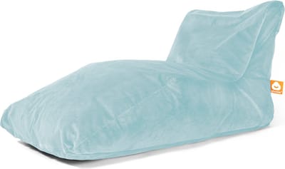 Whoober loungestoel zitzak Bali XL velvet auqa blauw - Zacht en comfortabel - Wasbaar