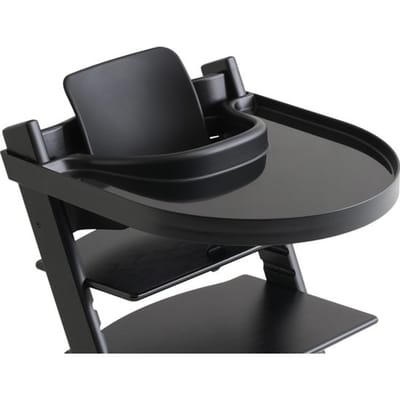 Playtray - Tafelblad voor Stokke Tripp Trapp Eetblad - Met riempje - Zwart