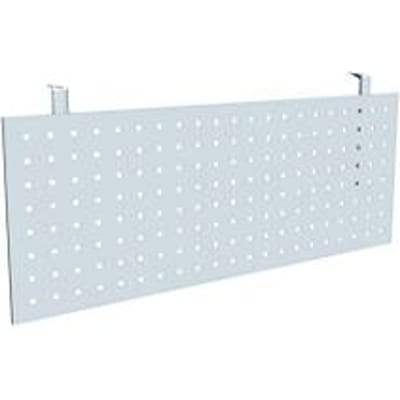 Bureautafel frontpaneel, geschikt voor bureautafels met B 1200 mm, geperforeerd paneel, aluminium zilver