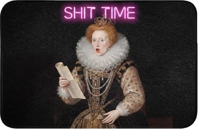 WC mat 60x40 cm - Antislip - Portret - Humor - Neon - Toiletmat - Vloermat - Douchemat - Toilet tapijt - Toiletmatten