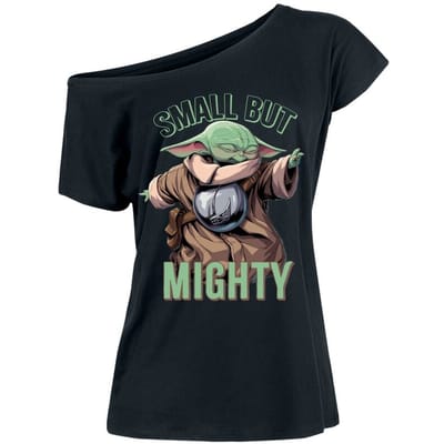 Star Wars - Disney T-shirt - The Mandalorian - Grogu - Small But Mighty - Grogu - S tot 5XL - voor Vrouwen - zwart