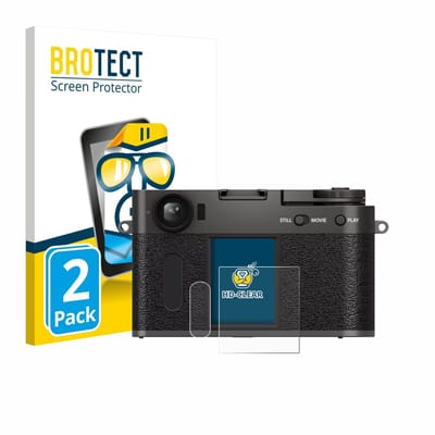 BROTECT - Screenprotector voor Fujifilm X Half X-HF1 - Folie Beschermfolie transparant 2 Stuks