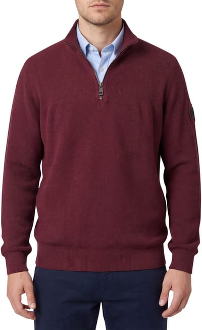 CASA MODA comfort fit schipperstrui - bordeaux