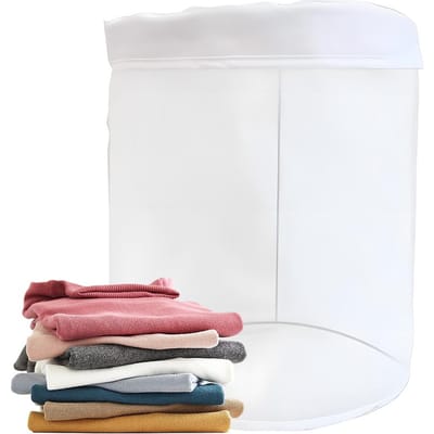 Multifunctionele Mesh Waszakken met Rits, 20 Gallon Plantenfilter Nylon Zak, Reiswas 20 gallon 0.22mm white