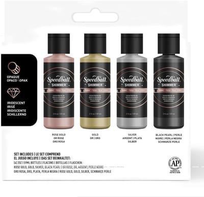 Starter set shimmer fabric screen printing -Speedball