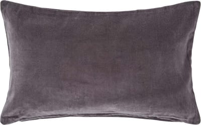 Homescapes Fluwelen kussenhoes in antraciet, 30 x 50 cm