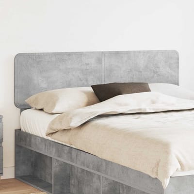 vidaXL - Hoofdbord - Beton - Grijs - Bewerkt - hout