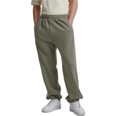 Urban Classics - Fluffy Heren joggingbroek - XL - Olijfgroen