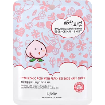 esfolio - Pure Skin Essence Mask Sheet - 25ml*1pc - Hyaluronic Acid With Peach