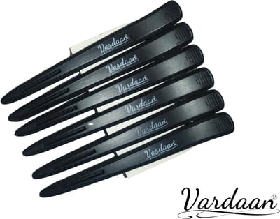 Professionele Kappers Haarklemmen – Stevige Platbek Clips – Zwart – 6 Stuks – Salonkwaliteit