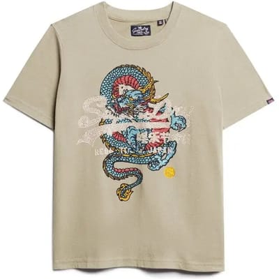 Superdry - Tokyo T-shirt met relaxte pasvorm - Dames - T-shirts