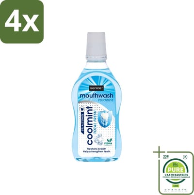 Sence - Fresh Coolmint - Mondwater - Verfrissend - 500 ml - Voordeelverpakking - 4 stuks - Mondwater - Frisse adem