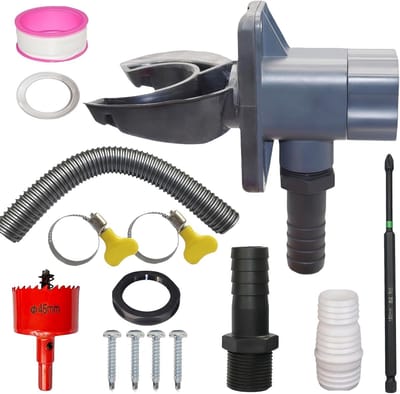 Omleidingsset regenwater - Regenopvanger Dakgoot - Water Besparen Tuin - Anti-Verstoppingsfilter - 70 tot 110 mm - Uniek kenmerk