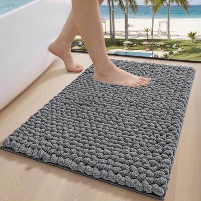 Omgoods - Extra Zachte Chenille Badmat, Antislip en Wasbaar, 40 x 60 cm
