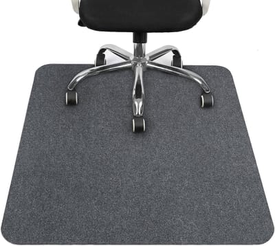 Vloerbeschermingsmat - Stoelmatten - Bureaustoelonderlegger - Multifunctioneel stoeltapijt - Bureaumat voor thuis, kantoor - 31L x 6B x 32D - Grijs