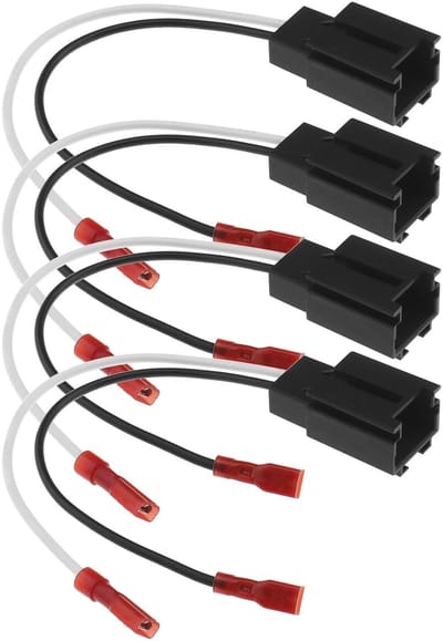 Dailygoods - Dailygoody - 4-delige auto audio luidspreker bedradingsharnas - Compatibel met Peugeot en Citroen - Zwart - audio connector - Ideaal voor voertuigen