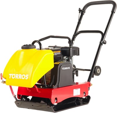 Trilplaat 15,5 kN watertank 6,5 pk benzine bodemplaat 55 x 42 cm Torros TPT1502W