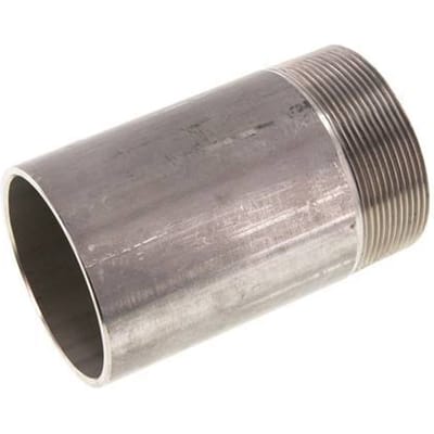 R 2 1/2'' Buitendraad x 76.1mm RVS Pijpnippel met Las uiteinde 20 Bar DIN 2982 - 120mm - FL2S-MS-ST-212R-76P1-120L