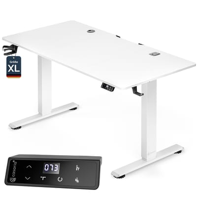 Casaria Zit sta bureau - Elektrisch Verstelbaar USB 160x75cm – Wit