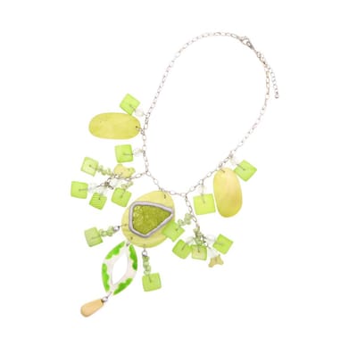 Behave® Dames Ketting Schelpen Hangers Groen 40 cm – Nikkelvrij Handgemaakt