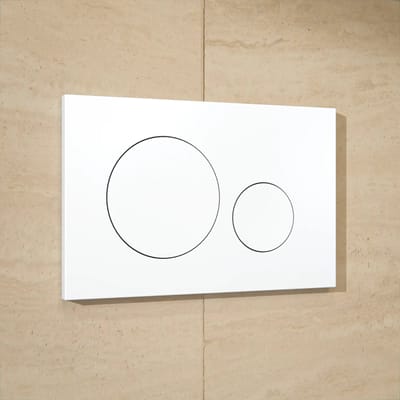Mirlux Bedieningsplaat - Mat wit- ABS Kunstof DualFlush - PRE-ORDER