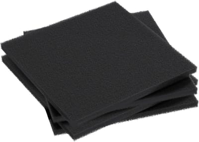 4 Pack Aquarium Filter Media Pad voor Visvijvers en Hydroponics - Zwart Schuim voor Waterfiltratie, 16cm L x 14cm B, Ideaal voor Sumps en Filters