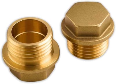 2 Stuks 1/2 Inch Messing Eindkappen, Blinde Stopper voor Pijpen, Geschikt voor Badkamer, Verwarming en Waterinstallaties