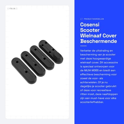 Dailygoods- Wielnaaf Cover Effectieve Bescherming - Scooter Accessoire - Beschermende Cover - Hoogwaardig ABS - Eenvoudig te Installeren - Voor MIJIA M365 - Wieldop