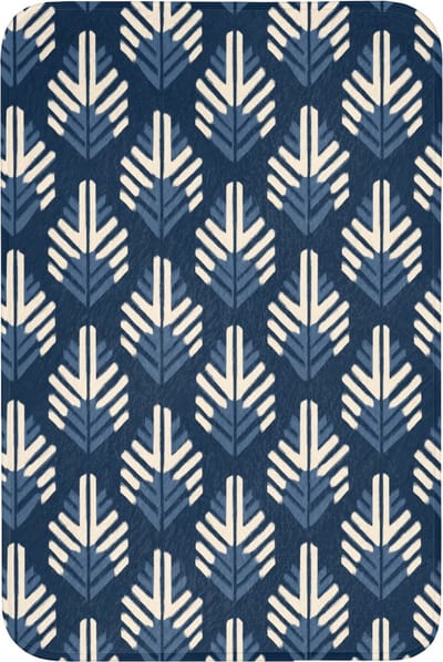 Badmat 60x90 cm - Antislip - Modern - Patroon - Blauw - Badmatten voor badkamer - Badkamermat - Douchemat - Badkamer mat