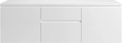 Vente-unique Hangmeubel onder wastafel - Wit - 150 cm - JIMENA II