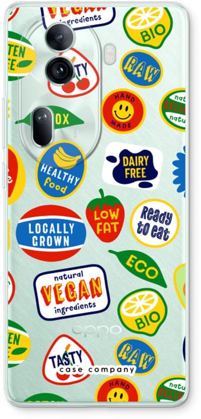 Case Company® - Hoesje geschikt voor Oppo Reno 11 Pro hoesje - Fruitsticker - Soft Cover Telefoonhoesje - Bescherming aan alle Kanten en Schermrand
