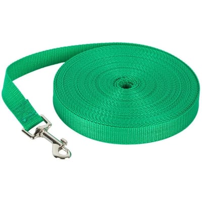 1,5M 1,8M 3M 4,5M 15M 30M Laisse d'entraînement pour chien en nylon Laisse de promenade pour animal de compagnie Long cordon Corde de traction Pour petits et grands chiens Article de laisse (green,1.2m) vert