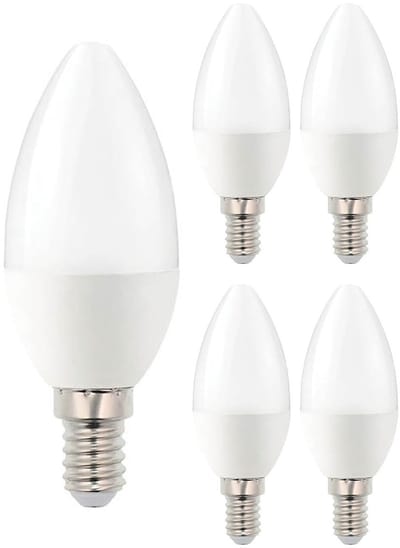 VITO LED Kaarslamp C37 E14 - 6.5W (vervangt 50W) - 507lm - 2700K - 170-260V - Ø37mm - Energiezuinig - 5 stuks