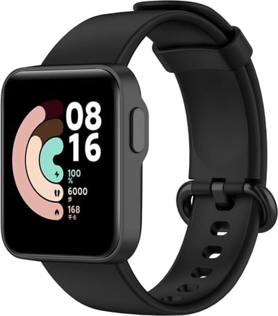 By Qubix - Classic siliconen sportbandje - Zwart - Geschikt voor Xiaomi Mi Watch Lite / Redmi Watch