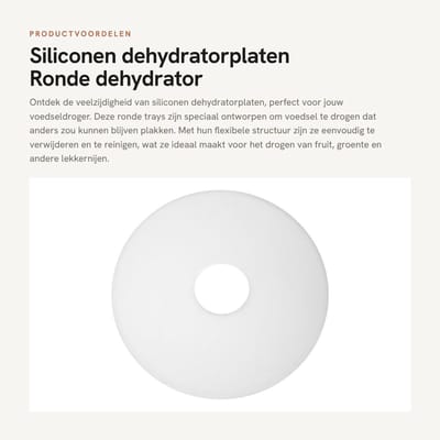 Dailygoods- Dehydratorplaten Antiaanbaklaag - Ronde Siliconen Platen - Flexibel en Herbruikbaar - Geschikt voor Voedsel - Ideaal voor Drogen van Fruit - Dehydratoraccessoires