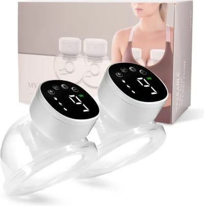 Elektrische Borstkolf - Draadloze Dubbele Borstkolf met 9 Intensiteitniveaus - Handsfree Borstkolf met 3 Programma's - Wit/Dubbel