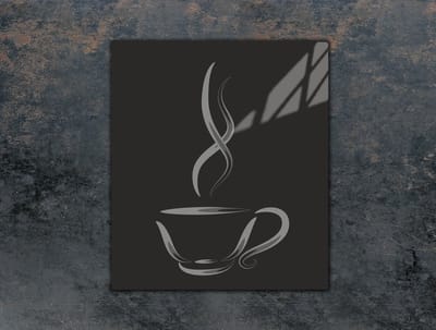 TMK ArtDeko - Snijplank Glas - 45x52 cm - Koffie - Veilig en Hygiënisch