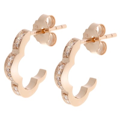 Orphelia 'Onyx' Dames 925 Sterling Zilveren Oorbellen - Roze ZO-7127/RG