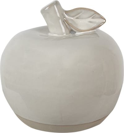 Clayre & Eef Decoratie Appel 6 cm Beige Porselein