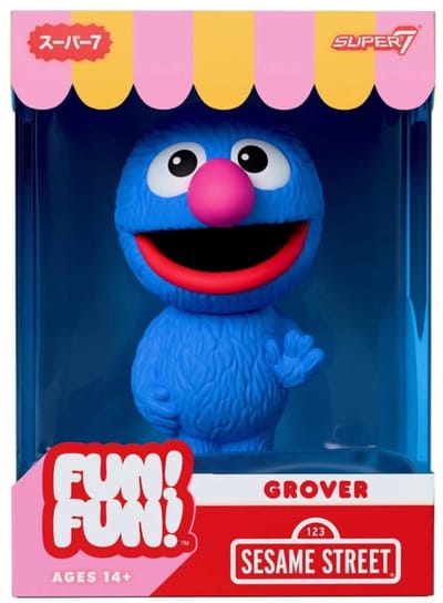 Super7 Sesame Street Fun! Fun! Soft Vinyl Figur Wave 01 - Grover 18 cm Beeld